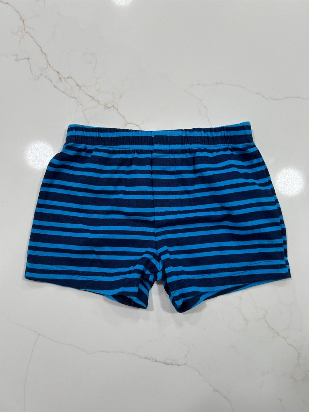 Striped Blue Boys Shorts 6-9M